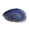 11.5" stoneware dinner plate, comes in a set of 4, has the outline design of a blue fig, and embossed on the plate Arabic calligraphy "Ya Teen" - Meaning "O Fig".