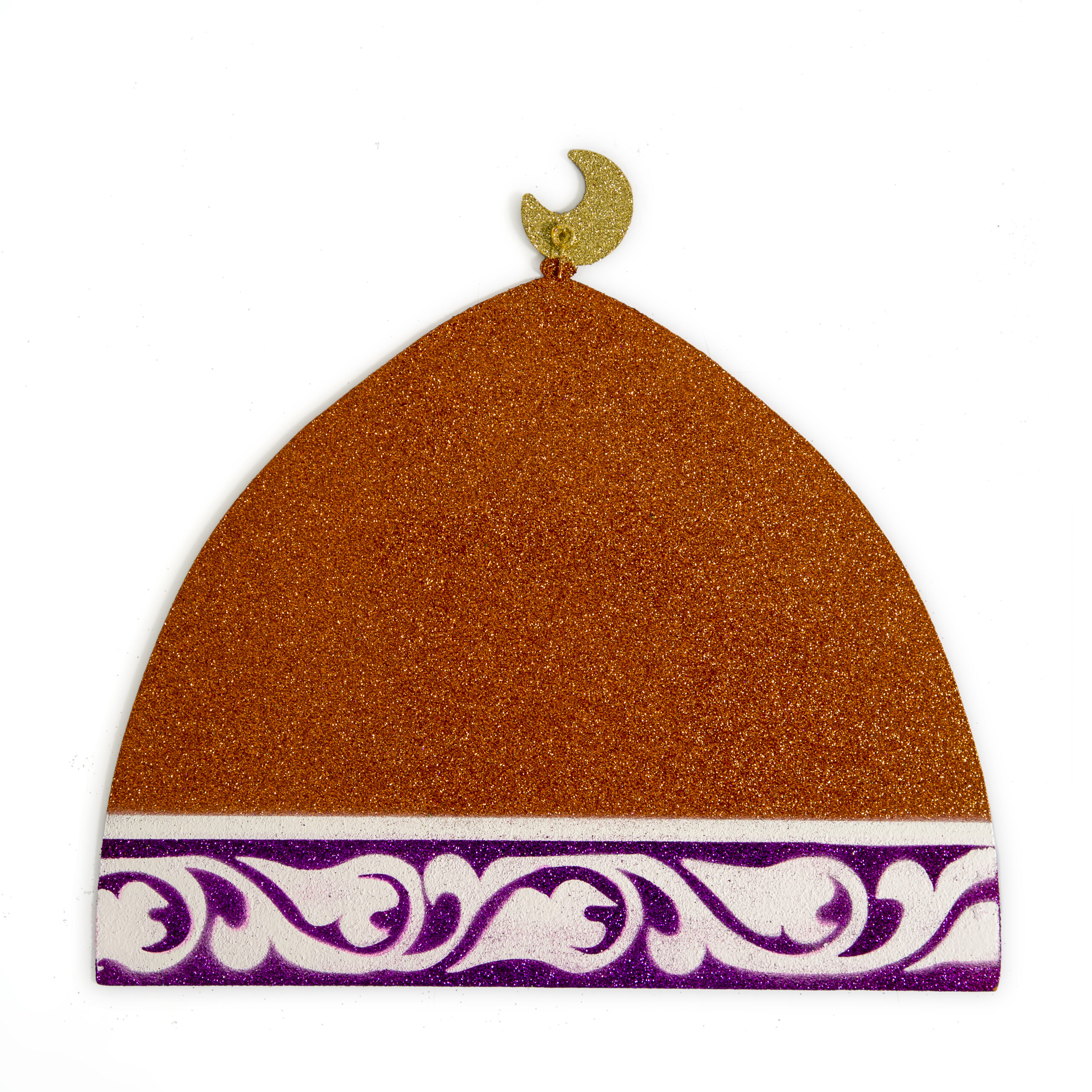Orange Hanging Glitter Metal Dome brightening up a festive celebration