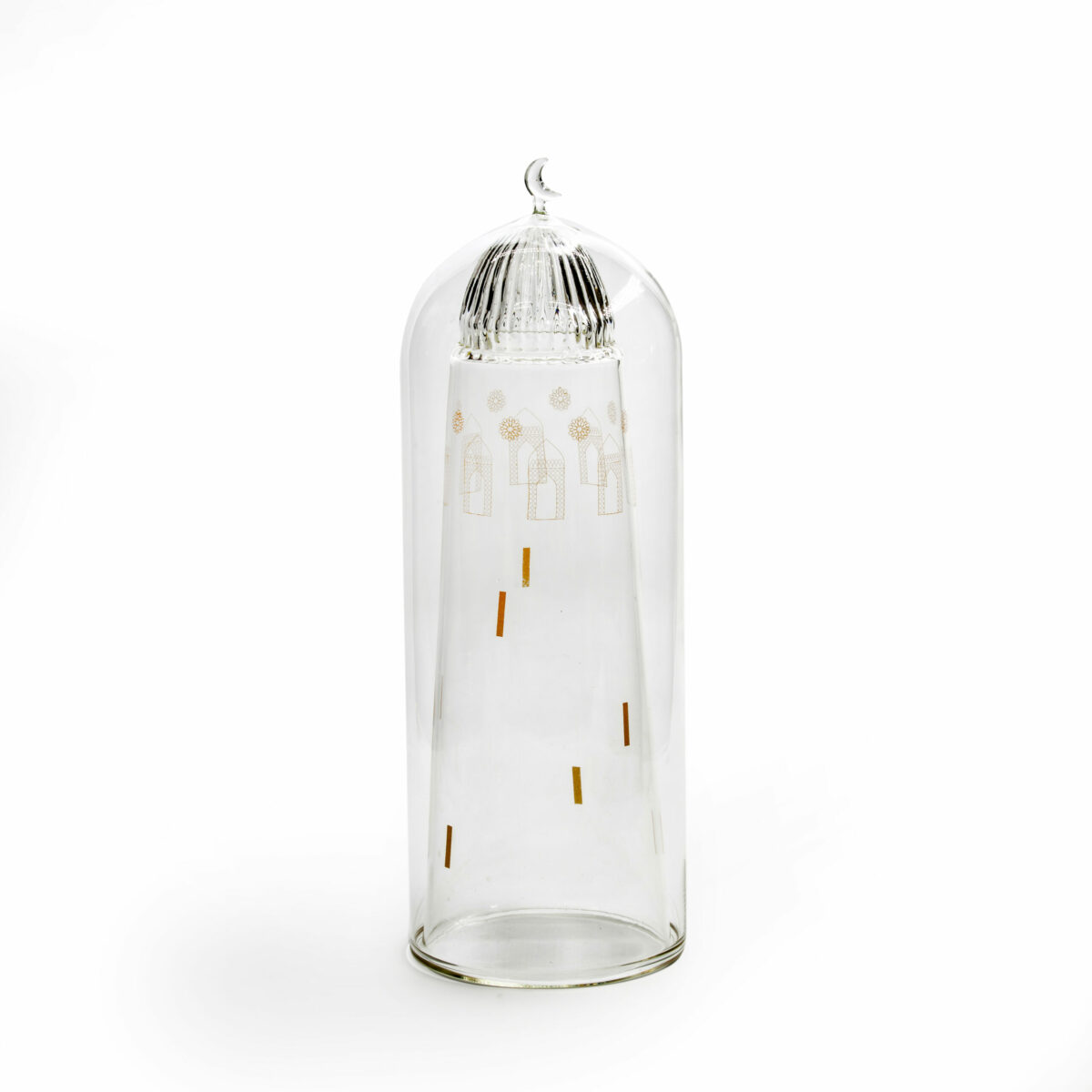 Exquisite Large Imam Minaret in Gold - Elegant Glass Ornament