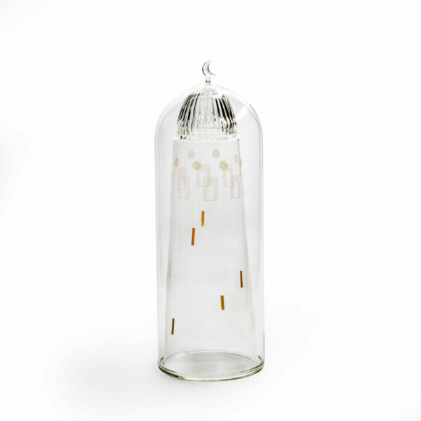 Exquisite Large Imam Minaret in Gold - Elegant Glass Ornament