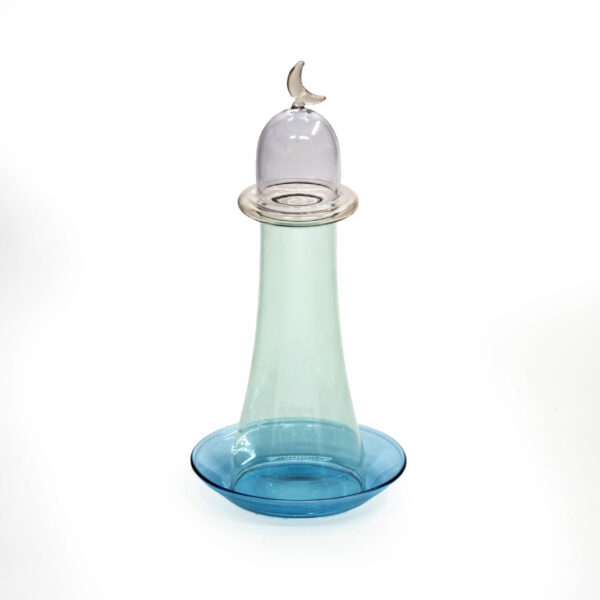Exquisite Glass Noor Minaret – Green & Blue