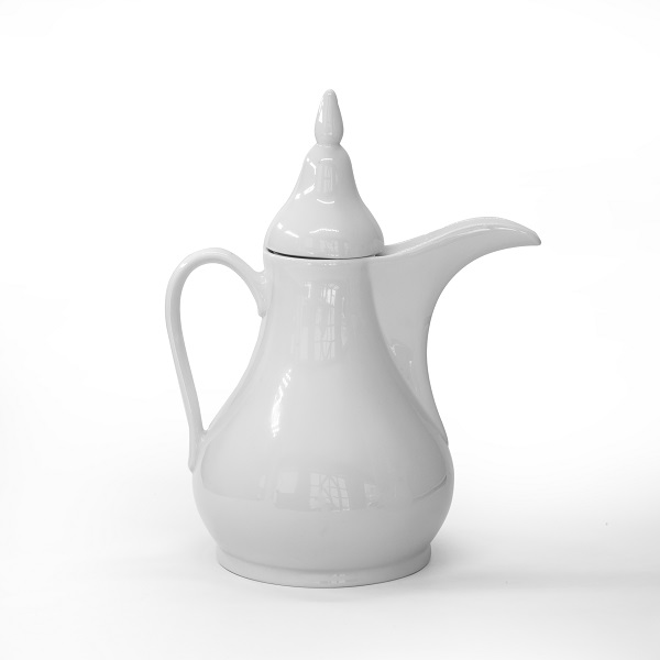 alt="white porcelain arabic coffee thermos"
