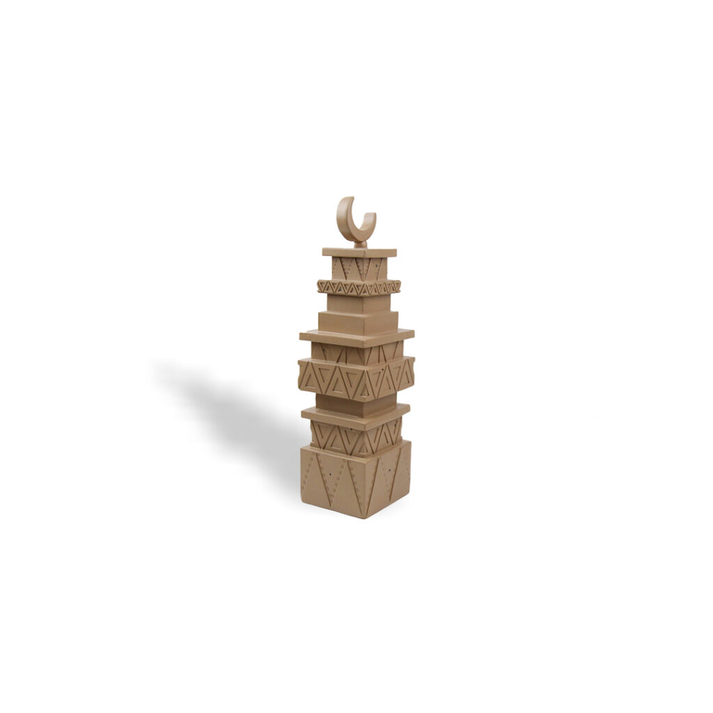 Resin Zahi Minaret Large Brown - Elegant Lit Decor for Your Home