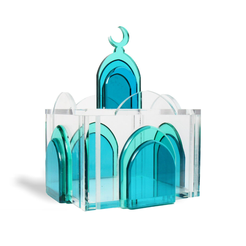 Baha' Mosque-Green | Elegant Islamic Decor Box