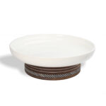 Jamal Stand with Porcelain Shallow Bowl 10.5 Inch