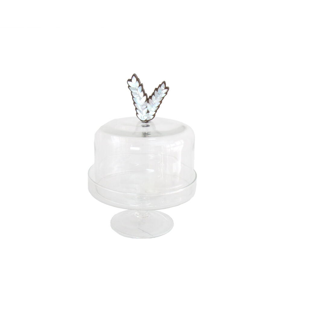 Glass Sanabel Cake Stand with Cover-Small