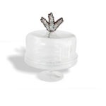MOP Glass Sanabel Cake Stand with Cover -Large