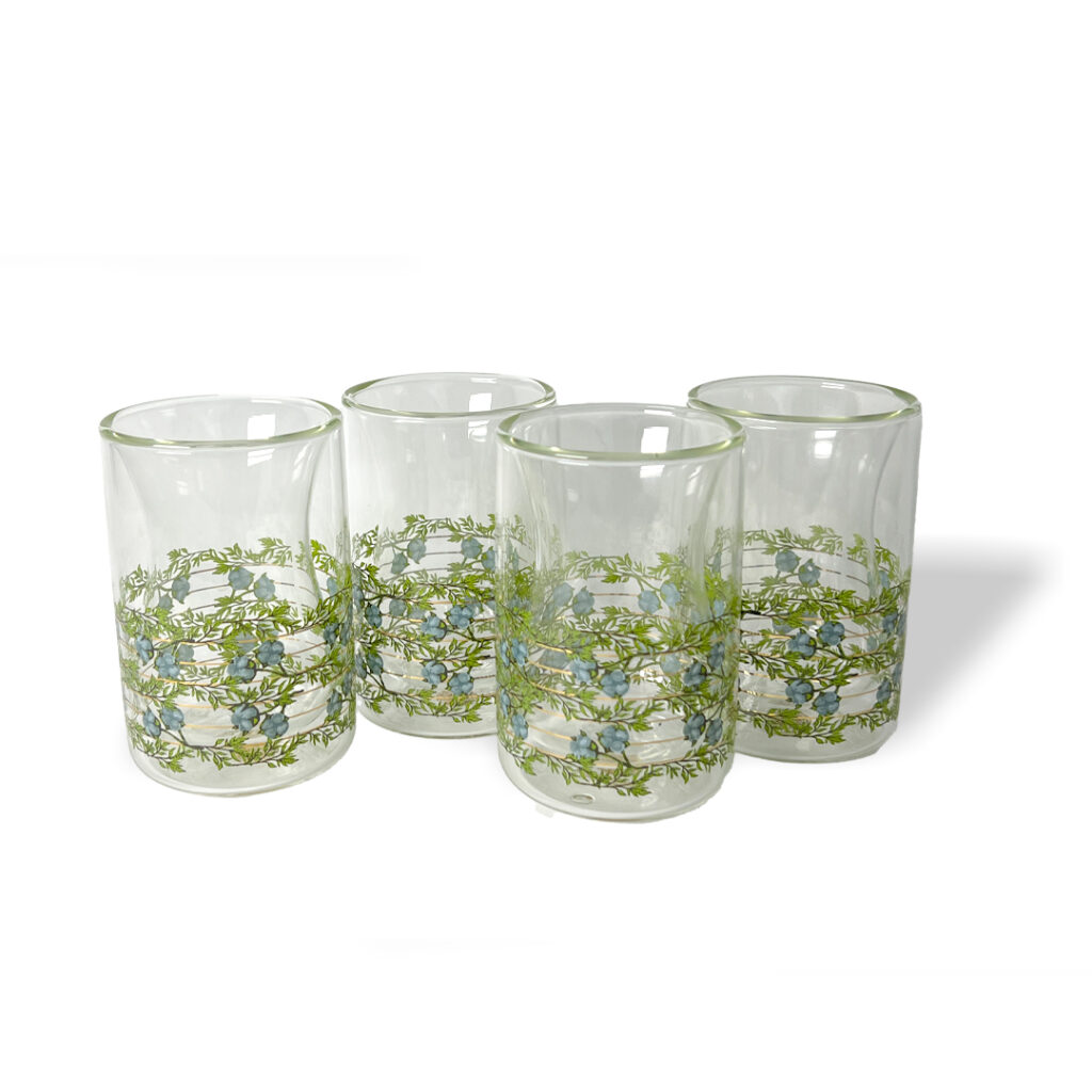 Double Wall Glass Cotton Cups Set of 4
