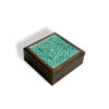 Elegant Wood & Porcelain Green Box – Decorative Box