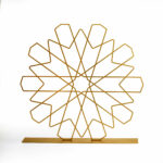 Metal Geometric Star Stand Gold-20cm