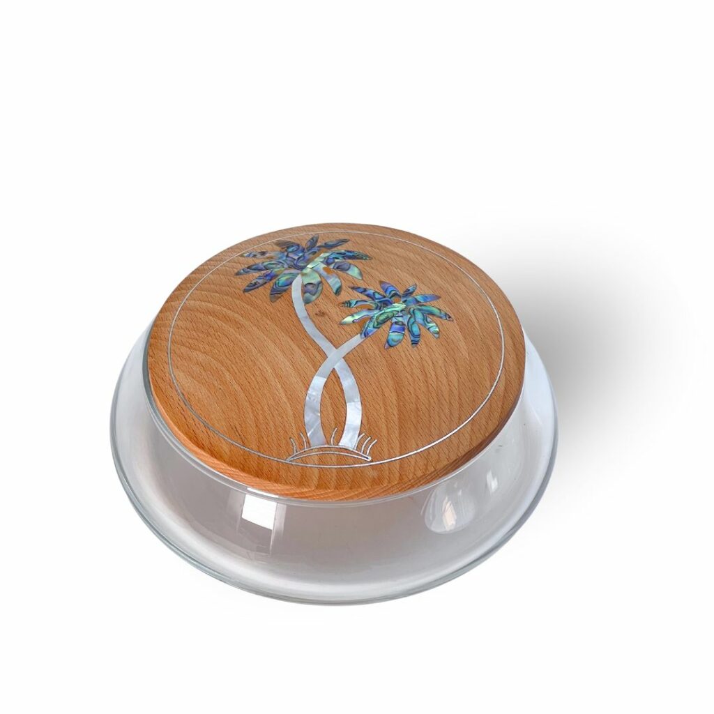 Handmade Glass Bonbonniere with Mother of Pearl