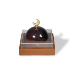 Qirmez Leather Dome Box in Brown