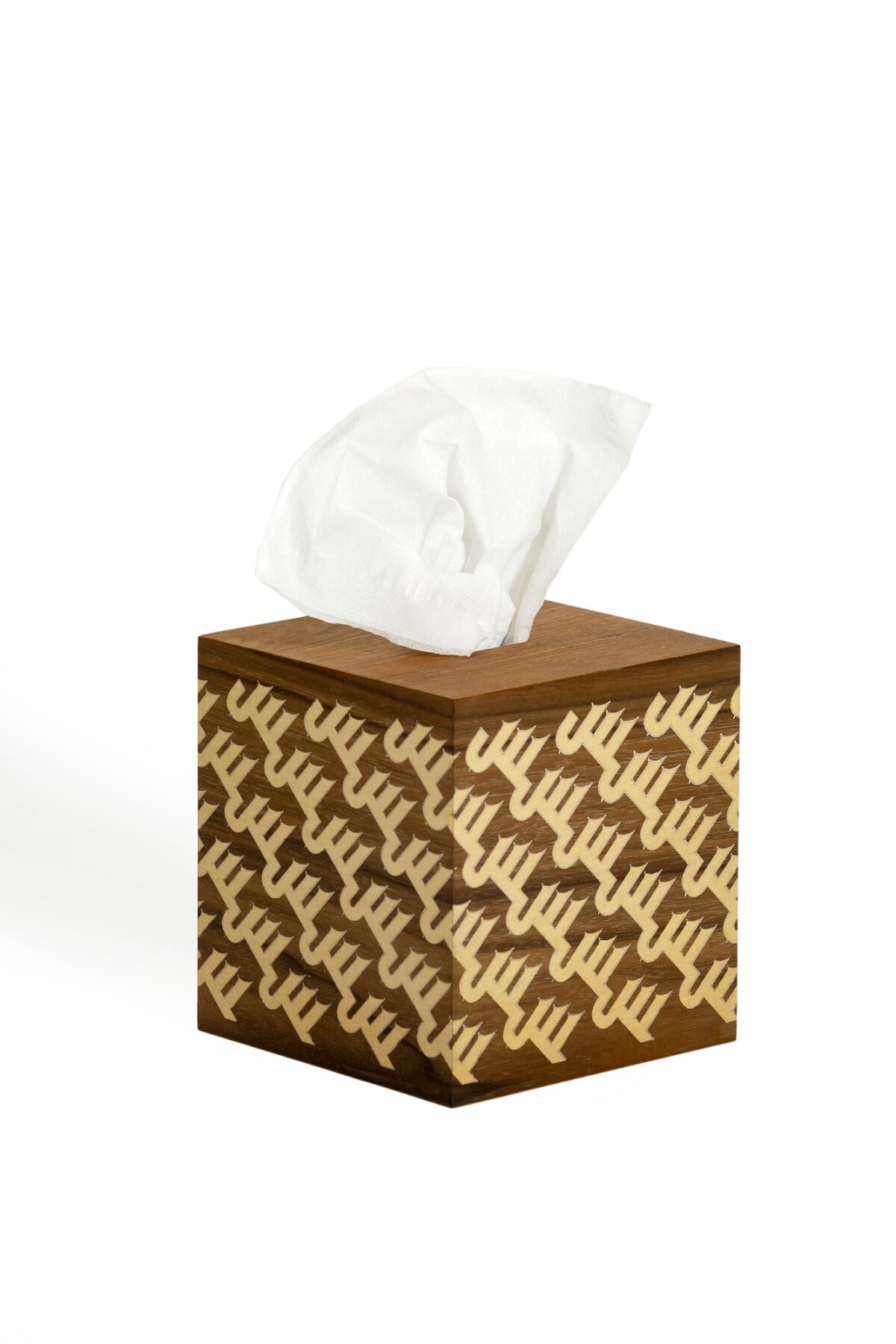 alt="fancy tissue holder gold"