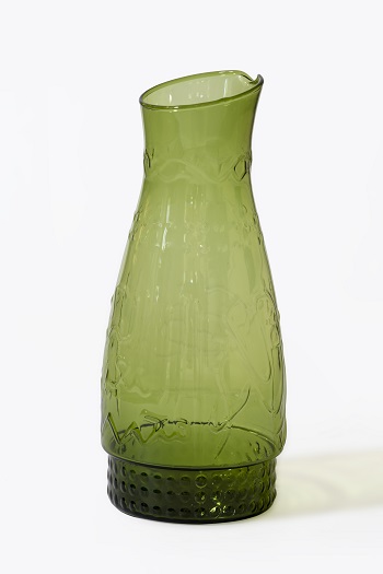 alt="jug for juice and water embossed green"