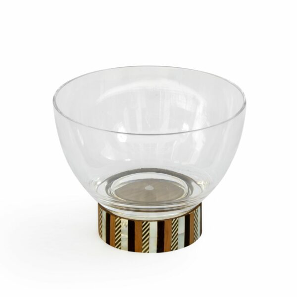 alt="acylic salad bowl with mother of pearl base"
