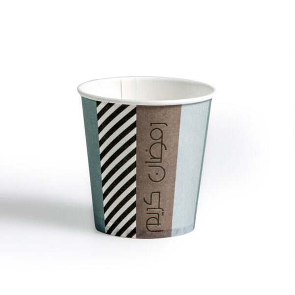 alt="paper coffee cup with ramadan kareem design"