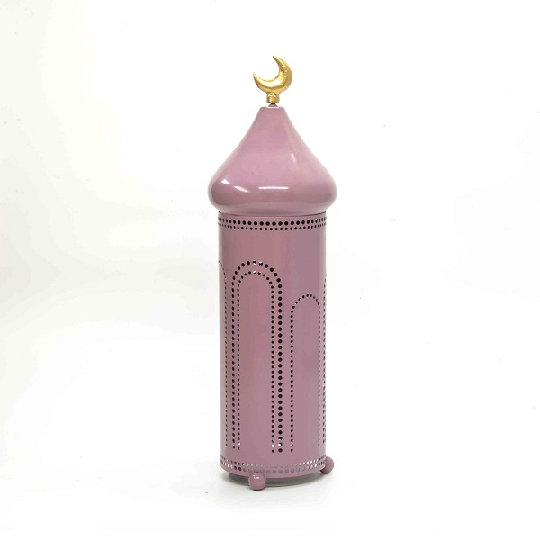 alt="lilac metal minaret"