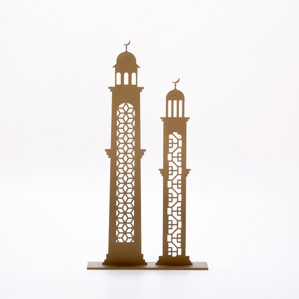 alt="beige metal minaret"