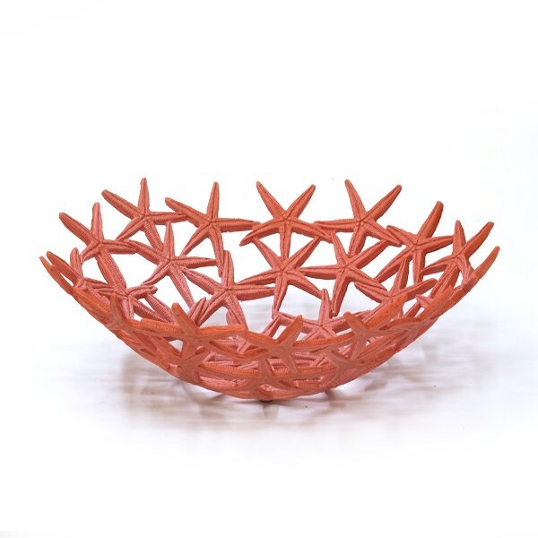 alt="orange starfish polyresin bowl"