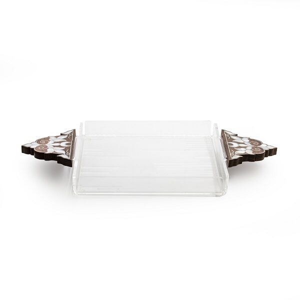 alt="plexi tray with mother of pearl handles"