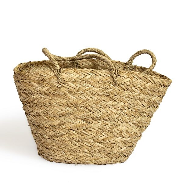 Straw beach and multipurpose bag with a size of 58x30cm