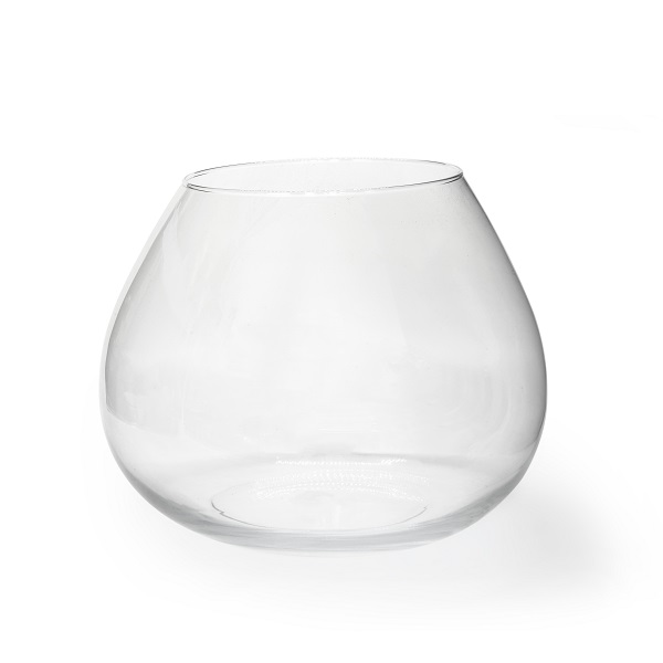 alt="convexa glass clear vase"