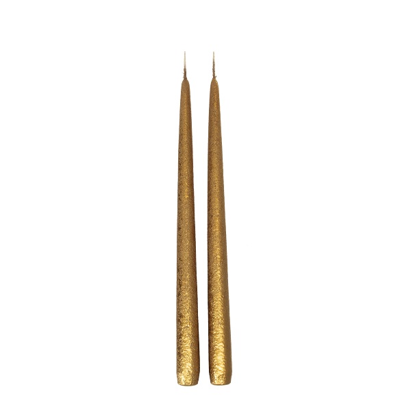 alt="stick candle in metallic gold colour"