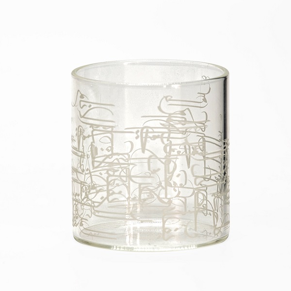 Assiel White Calligraphy Juice/Dessert Cup (1PC) - Glassware Sets