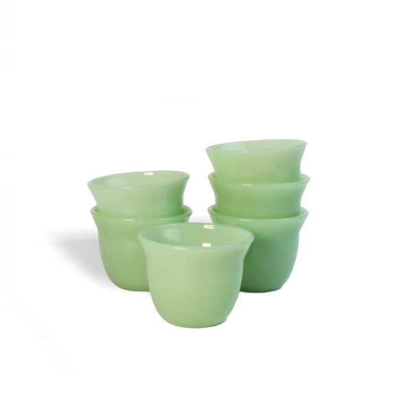 Glassware,Mint,Green, Mashrabiyeh,Glass,Qahwa,Cups,servingcups,