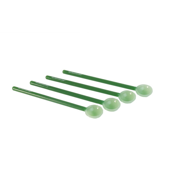 Mashrabiyeh Glass Spoon in Green Set of 4